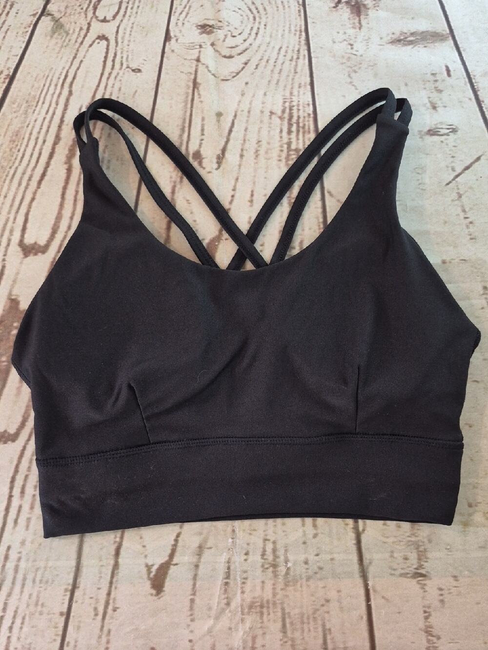 Athletic Works Pullover‎ Sports Bra Black Size M (8-10)
